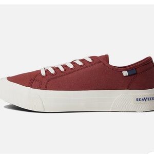 SeaVees Men's Burgundy Canvas Sneakers